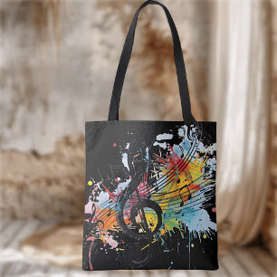 Tote Bolsa de Compras para Amantes de Música Vibrante e