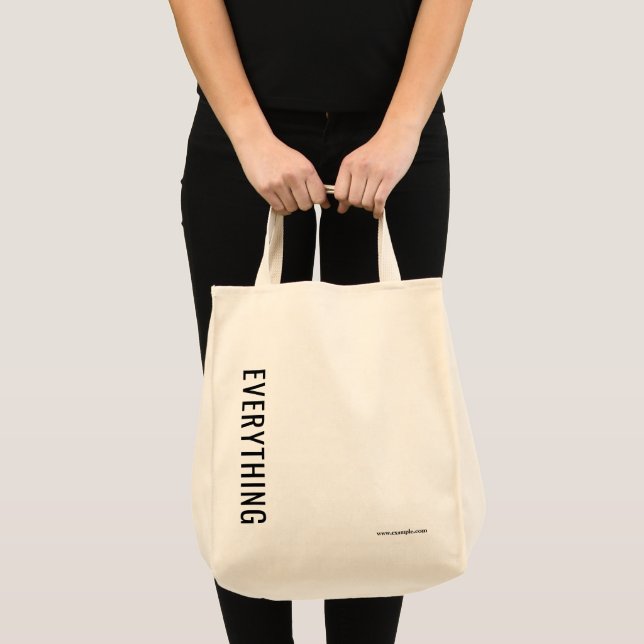 Tote Bolsa de Compras Personalizada com Design Simples  (Frente (produto))