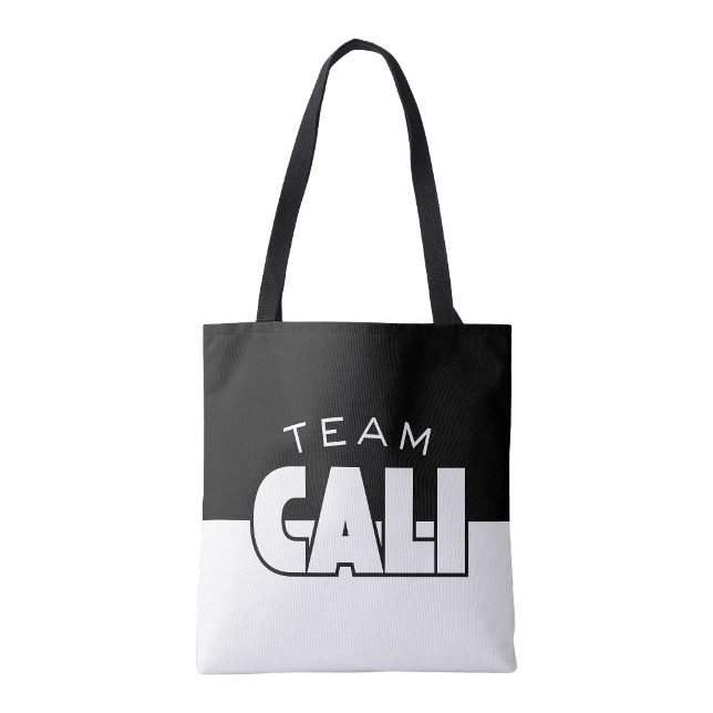 Tote Bolsa de compras reutilizável da Team Cali (Team Cali reusable shopping tote bag)