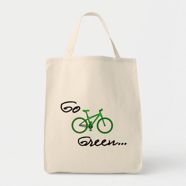 Tote Bolsa de compras verdes - Presente ecológico (Frente)