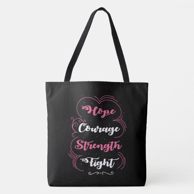 Tote Bolsa de Consciência do Cancer da Mama (Frente)