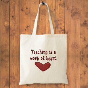 Tote Bolsa de Coração de Apreciação do Professor