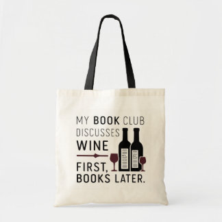 Tote Bolsa de Cotação de Vinho do Clube de Livro Engraç