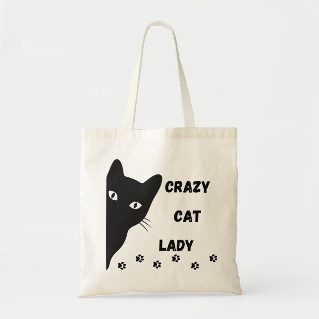 Tote Bolsa de Dama de Gato Louco (Frente)