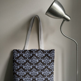 Tote Bolsa de Damasco Azul