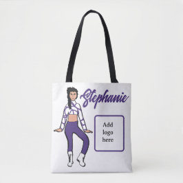Tote Bolsa de Dançarino Personalizado ( Grape White)