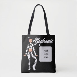 Tote Bolsa de Dançarino Personalizado (Preto Branco 2)