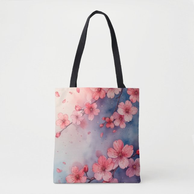 Tote Bolsa de Delícia de Sakura Cor Rosa (Frente)
