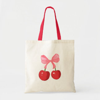 Tote bolsa de design de cereja cortada