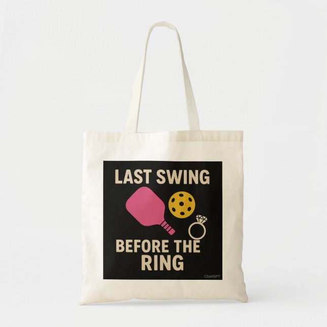 Tote Bolsa de Despedida de Solteira de Pickleball (Frente)