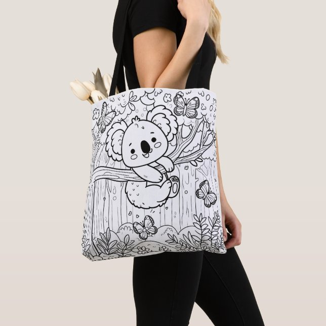 Tote BOLSA de DIY Koala para Coração (Close Up)