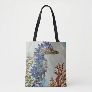 Tote Bolsa de dupla face de Watercolor Seacavalo