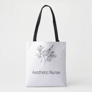 Tote Bolsa de Enfermeira Estética com Seringa Botânica