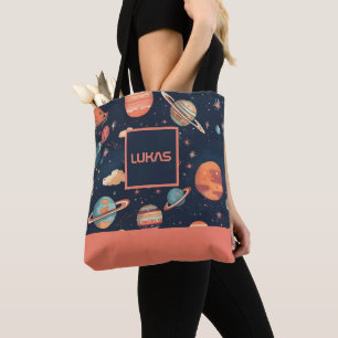 Tote Bolsa de espaço impresso personalizado - Adicionar