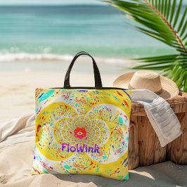 Tote Bolsa de Espiral Amarelo Funky