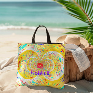 Tote Bolsa de Espiral Amarelo Funky