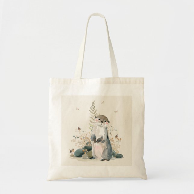 Tote Bolsa de Explorador de Lontra Personalizada (Frente)