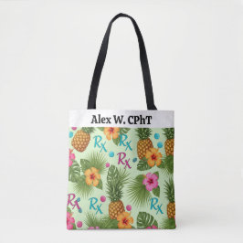 Tote Bolsa de Farmácia de abacaxi tropical personalizad