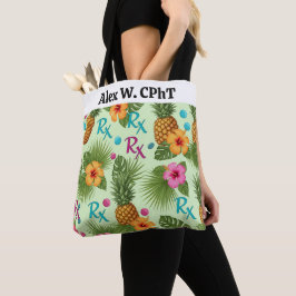 Tote Bolsa de Farmácia de abacaxi tropical personalizad