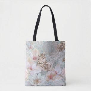 Tote Bolsa de Fashion Leopardo Floral
