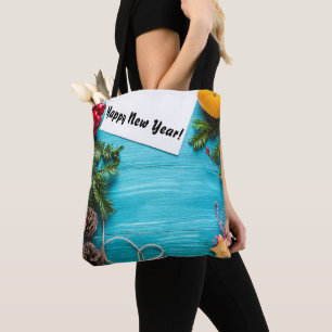 Tote bolsa de feliz ano novo Gift Bag Holiday Cookies A