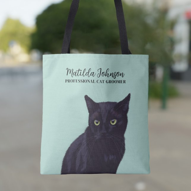 Tote Bolsa de ferramentas profissional para animais de  (Purrfect tote bag for a cat groomer. Just add your name!)