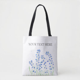 Tote Bolsa de flores azuis