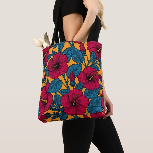 Tote Bolsa de flores do hibiscus (Close Up)
