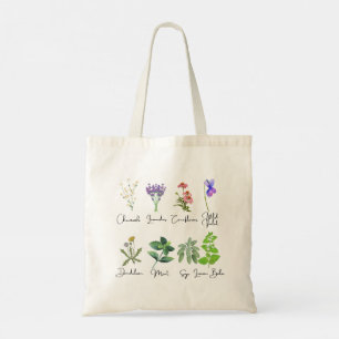 Tote Bolsa de flores e plantas aromáticas
