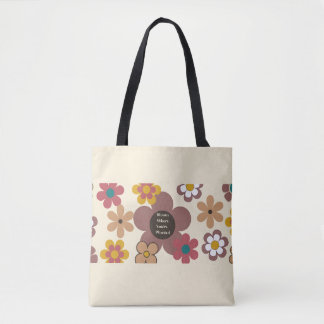 Tote Bolsa de Flores Retro "Bloom Onde Você Está Planta
