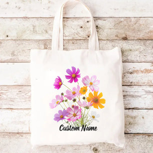 Tote Bolsa de flores silvestres, Bolsa personalizada co