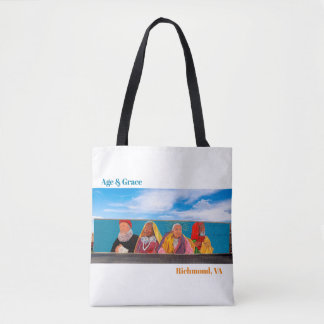 Tote Bolsa de frente e verso do centro/círculo