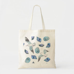 Tote Bolsa de gaivotas e conchas super bonitas