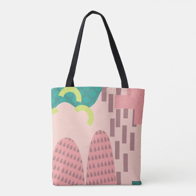 Tote Bolsa de Geometria Rosa (Verso)