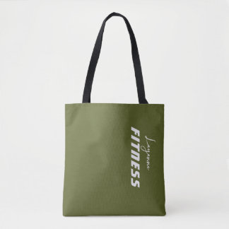 Tote Bolsa de ginásio 2 em 1 Verde Oliva Escuro Bege