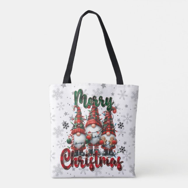 Tote Bolsa de Gnomo Natal (Verso)
