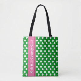Tote Bolsa de Golfe Personalizado Rosa e Verde