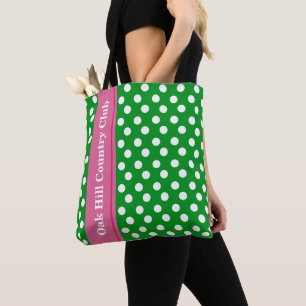 Tote Bolsa de Golfe Personalizado Rosa e Verde