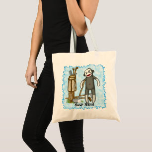 Tote Bolsa de golfe Sock Monkey Golfer