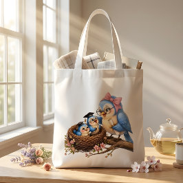 Tote Bolsa de Gradução de Pássaro Fofa