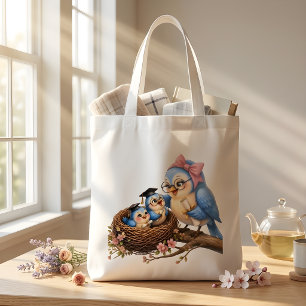Tote Bolsa de Gradução de Pássaro Fofa