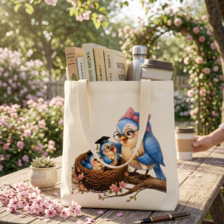 Tote Bolsa de Gradução de Pássaro Fofa