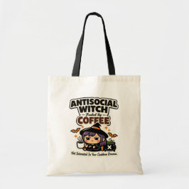 Tote Bolsa de Halloween de Café de Bruxa Antissocial