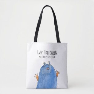 Tote Bolsa de Halloween Personalizado de Monograma Mono