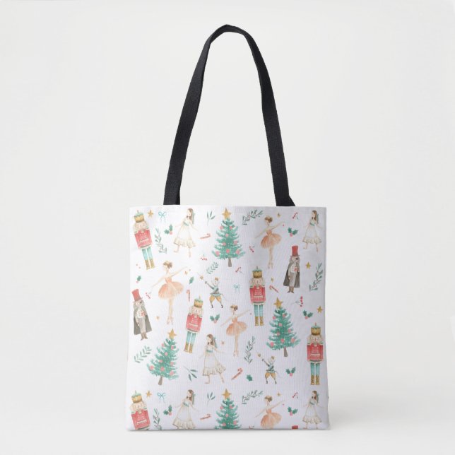 Tote Bolsa de Imagens de Natal do Balé Nutcracker (Frente)