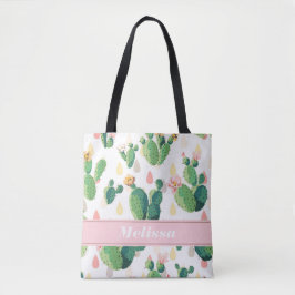 Tote Bolsa de Impressão de Cactus Personalizado