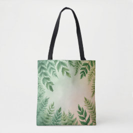 Tote Bolsa de Impressão Fern Inspirado pela Natureza
