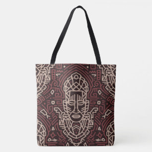 Tote Bolsa de Impressão Tribal Reversível