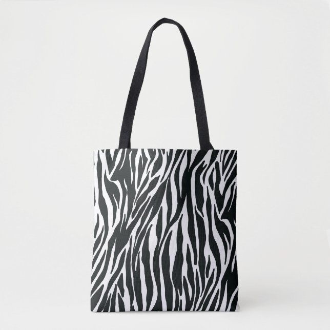 Tote Bolsa de Impressão Zebra (Frente)