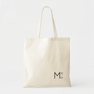 Tote Bolsa de Iniciais Monogramas Simples + Minimalista